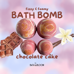 Bath bomb chocolate cake