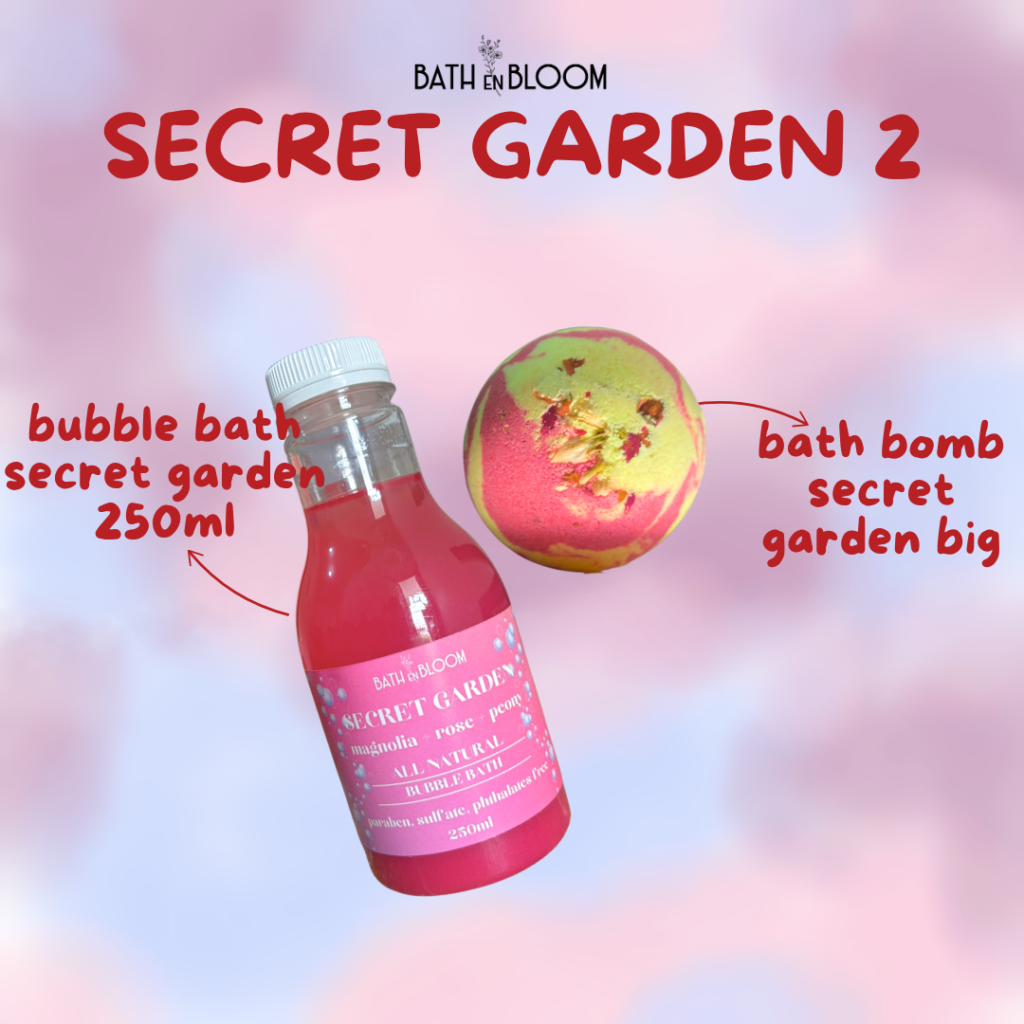 bundle bath bomb bubble bath secret garden